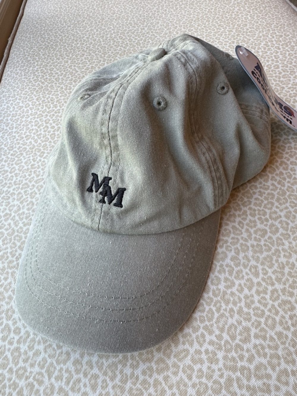 MM Embroidered Baseball Cap Light Olive Green by ADAMS
